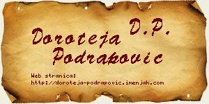Doroteja Podrapović vizit kartica